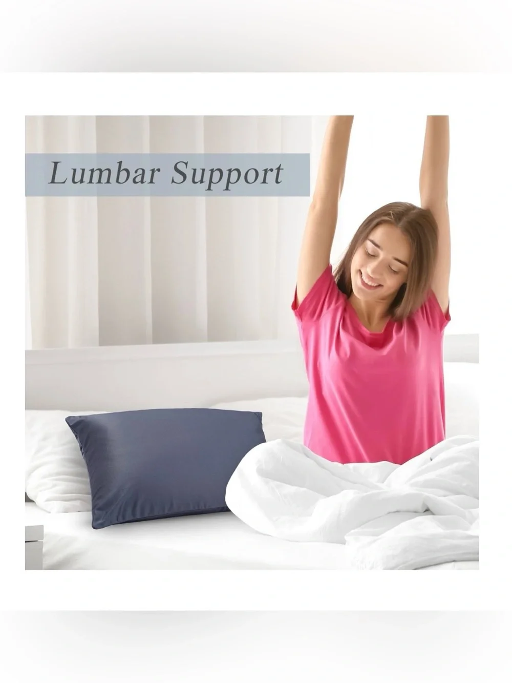 MICROBEAD THROW PILLOW Head Neck & Lumbar Support Removable & Washable Cover